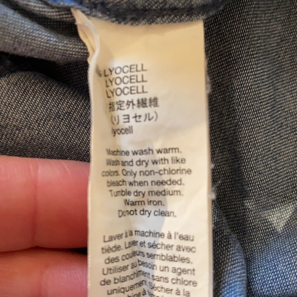 Gap US size M button up draw string denim skirt - Picture 6 of 6